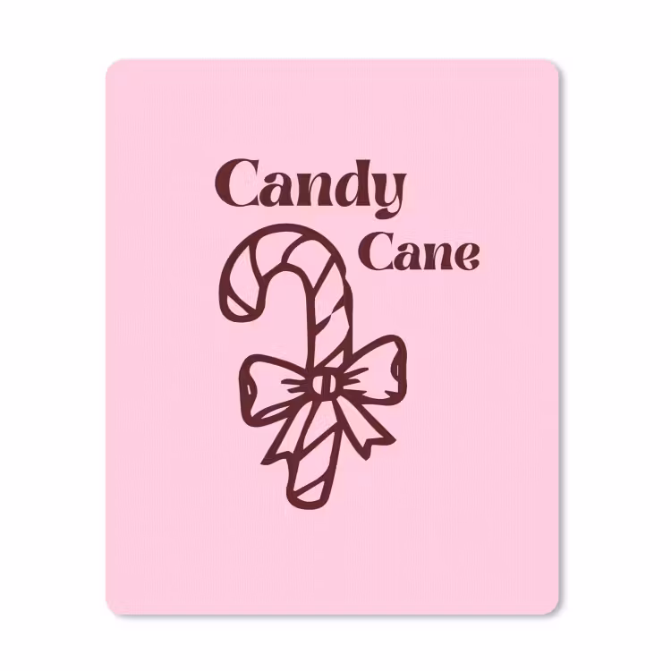 Muismat - Kerst - Snoep - Tekst - Bruin - Roze — 1
