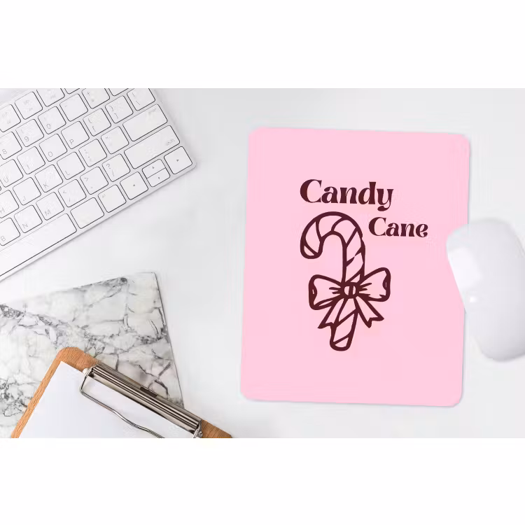 Muismat - Kerst - Snoep - Tekst - Bruin - Roze — 4