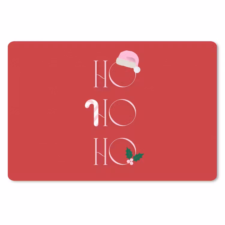 Muismat - Kerst - Tekst - illustratie - Rood — 1