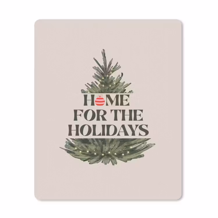 Muismat - Kerst - Tekst - Kerstboom - Beige — 1
