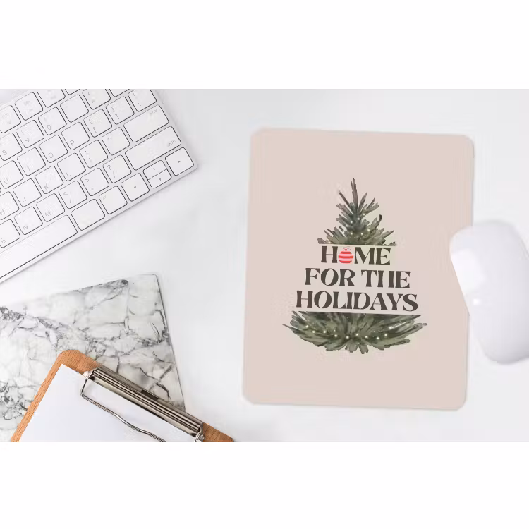 Muismat - Kerst - Tekst - Kerstboom - Beige — 4
