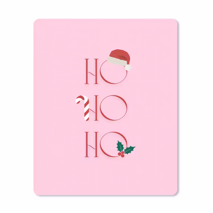 Muismat - Kerst - Tekst - Roze - Illustratie — 1