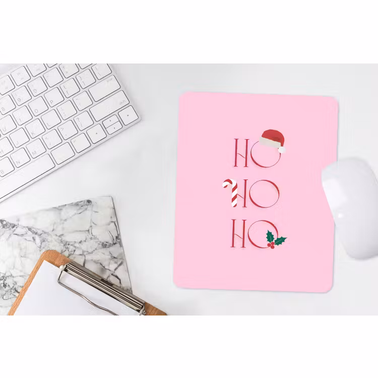Muismat - Kerst - Tekst - Roze - Illustratie — 4