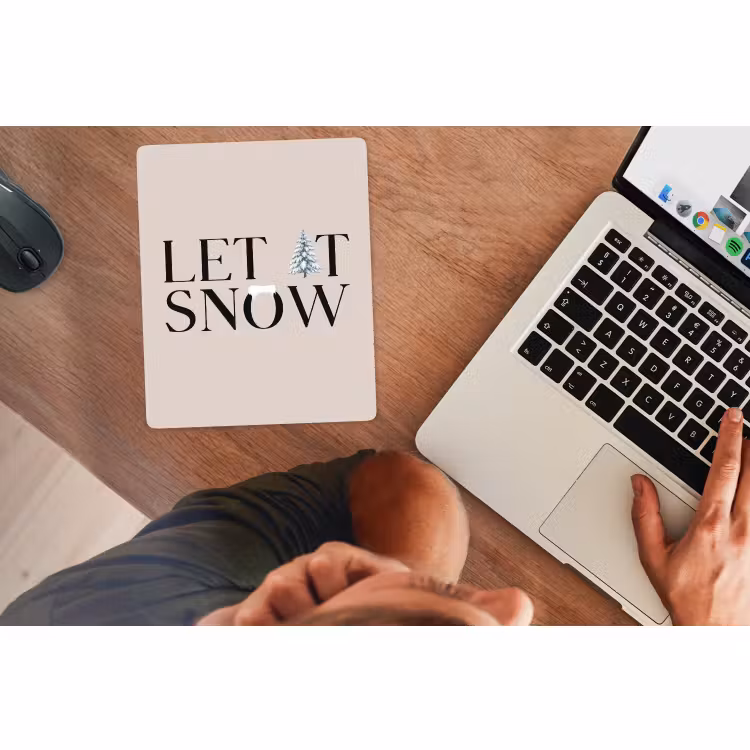 Muismat - Tekst - Kerst - Sneeuw — 2
