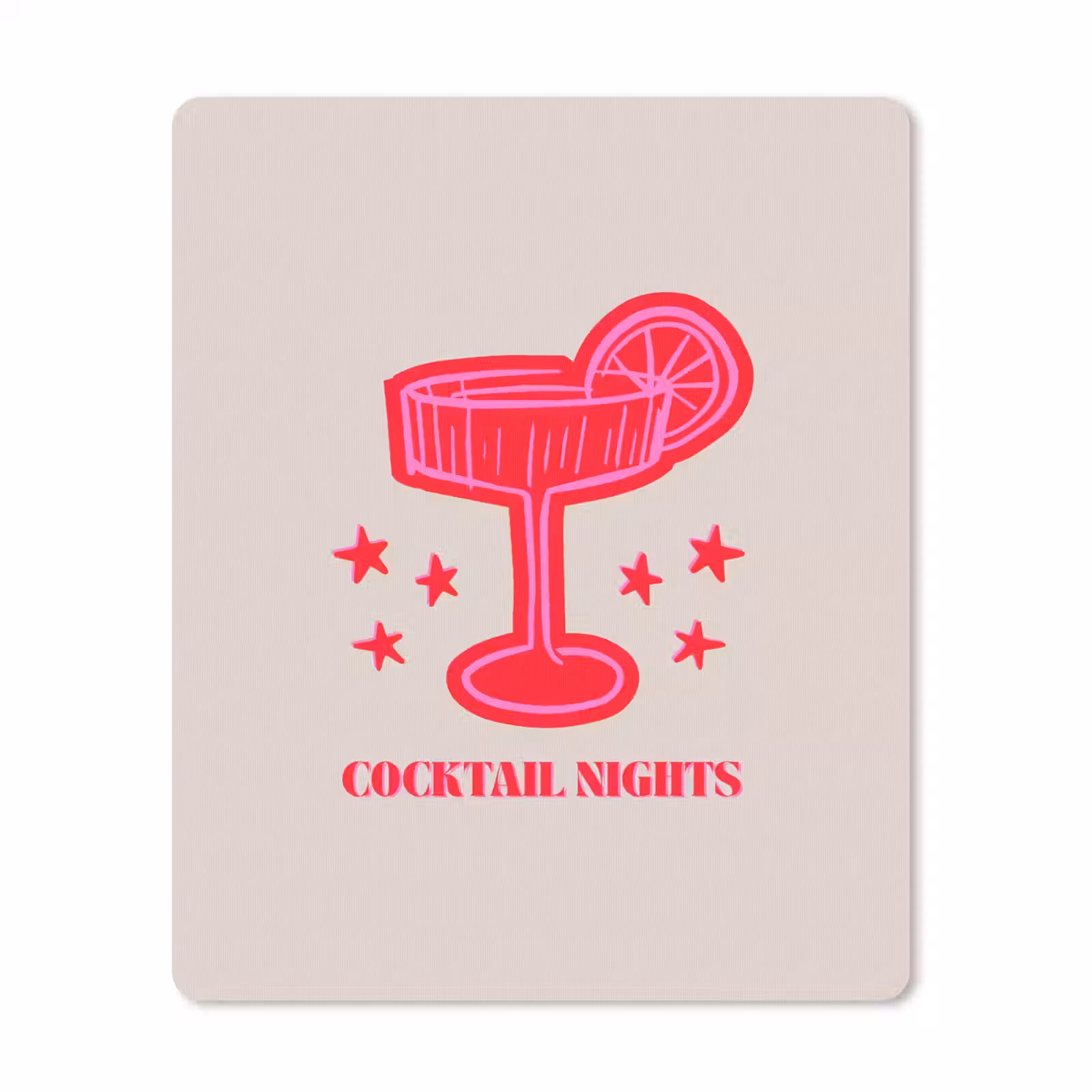 Muismat - Cocktail - Kerst - Beige - Roze — 1