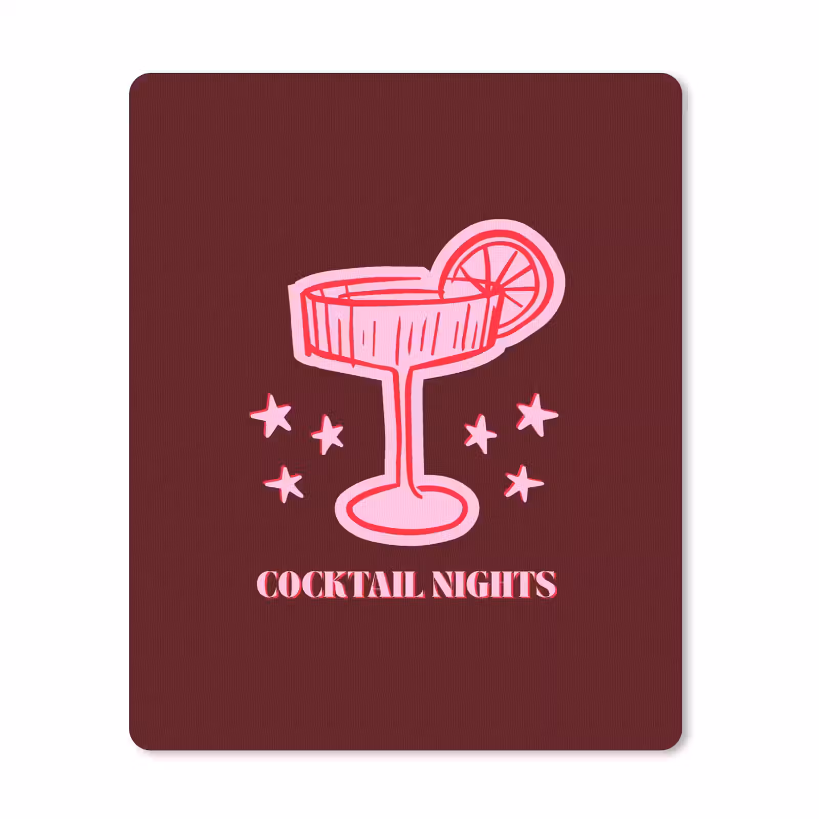 Muismat - Cocktail - Kerst - Burgundy - Roze — 1