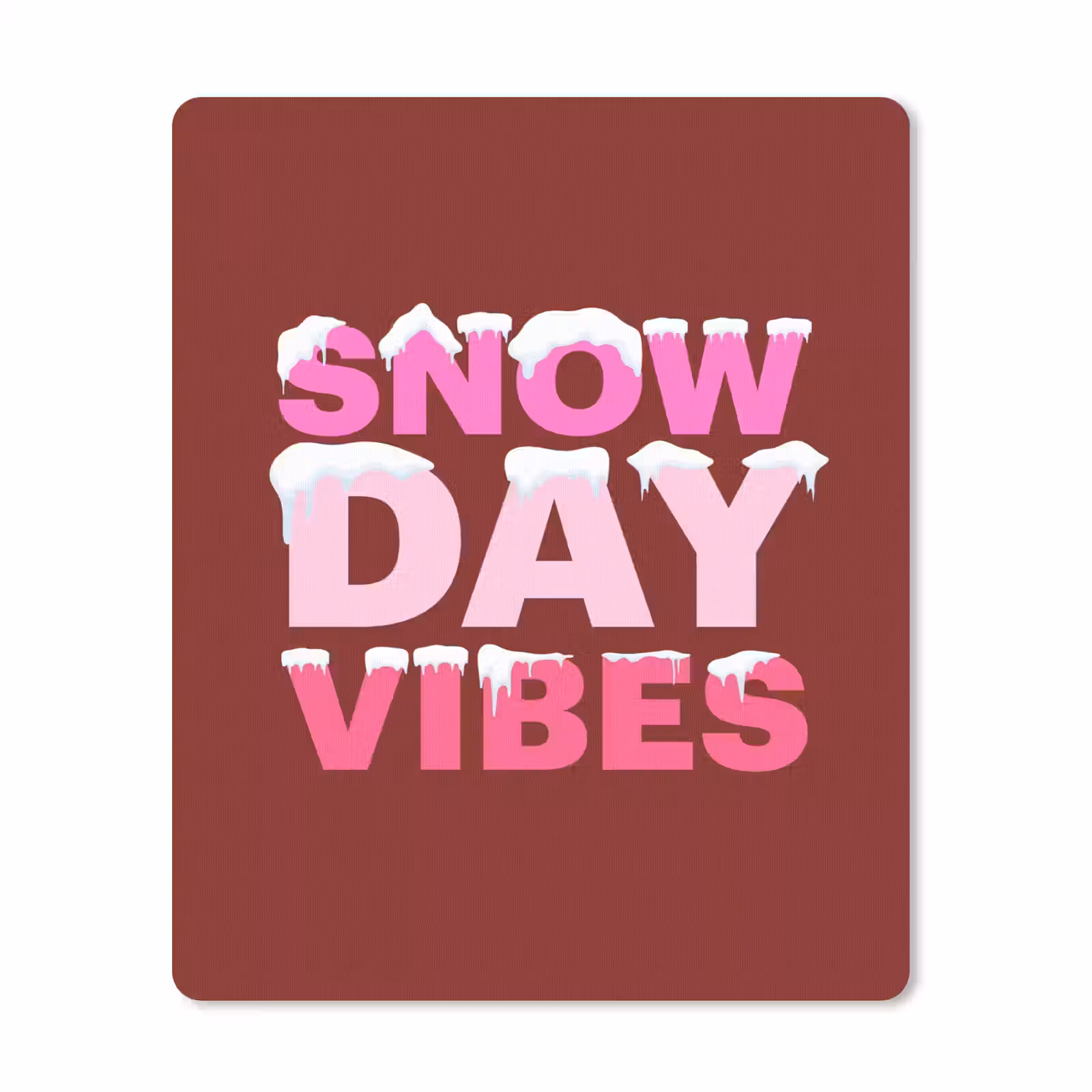 Muismat - Kerst - Tekst - Sneeuw - Rood - Roze — 1