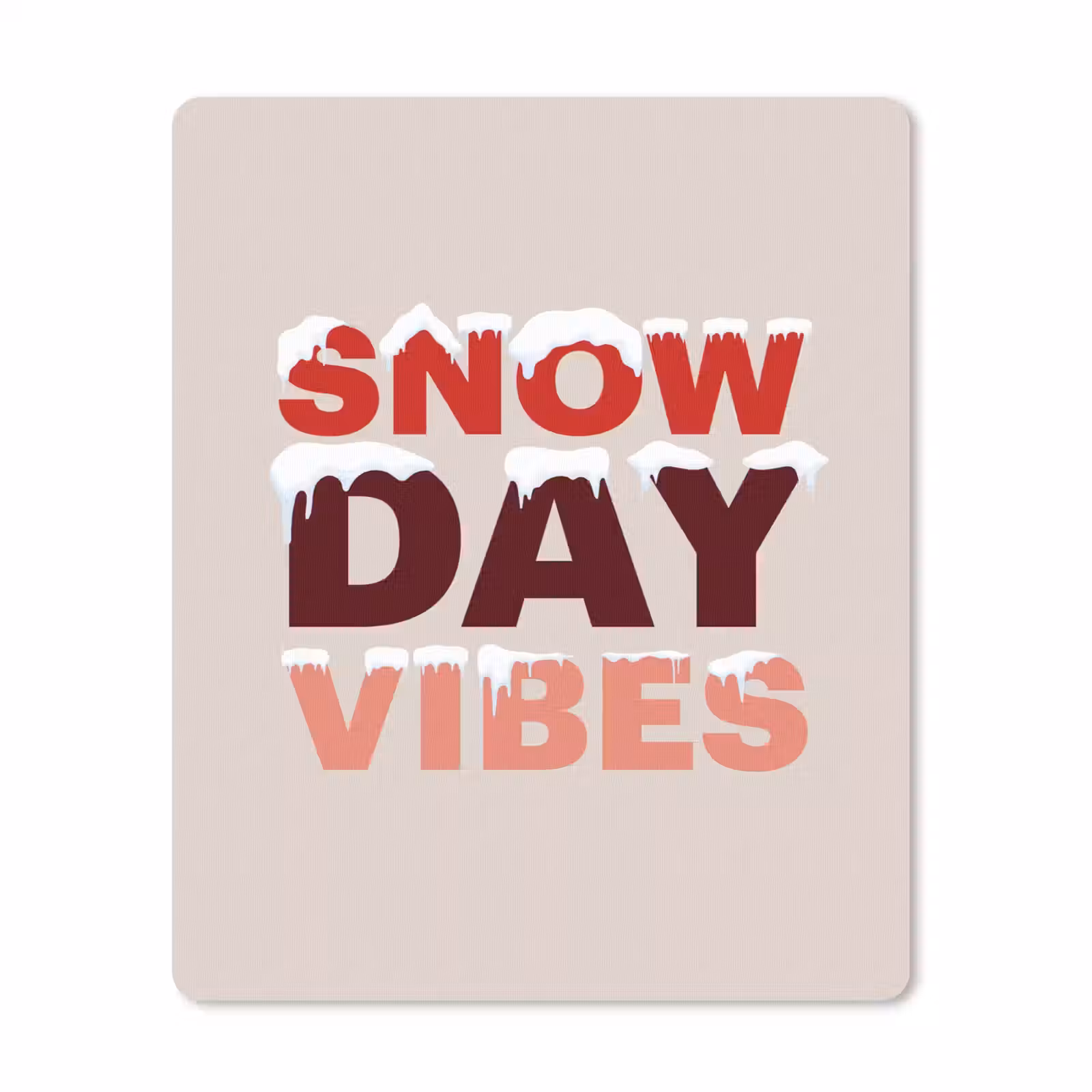 Muismat - Sneeuw - Kerst - Tekst - Rood — 1