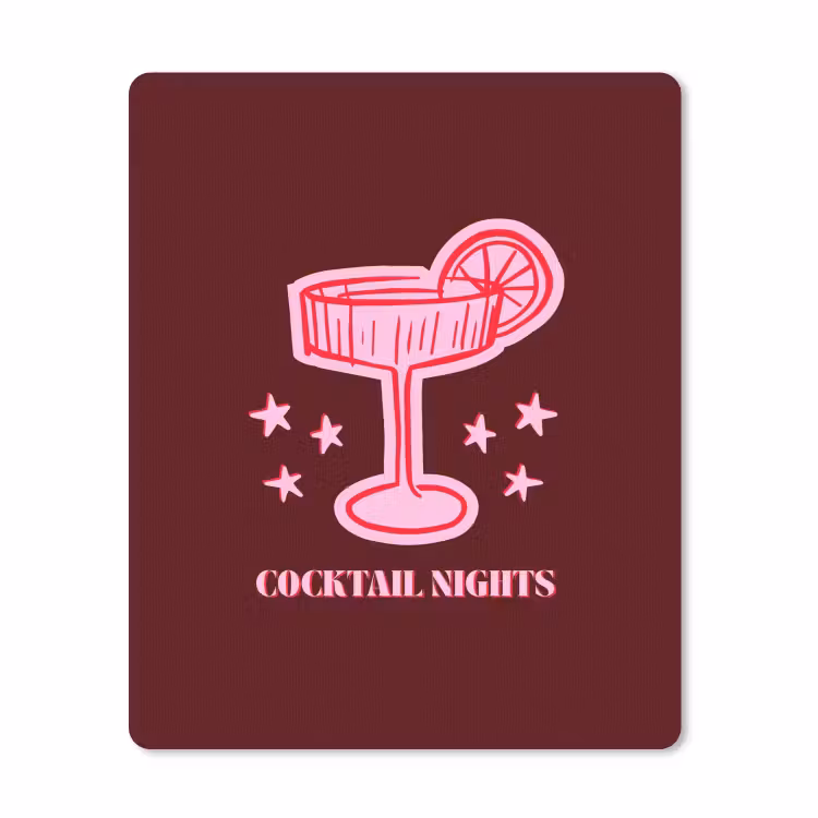 Muismat - Cocktail - Kerst - Burgundy - Roze — 1