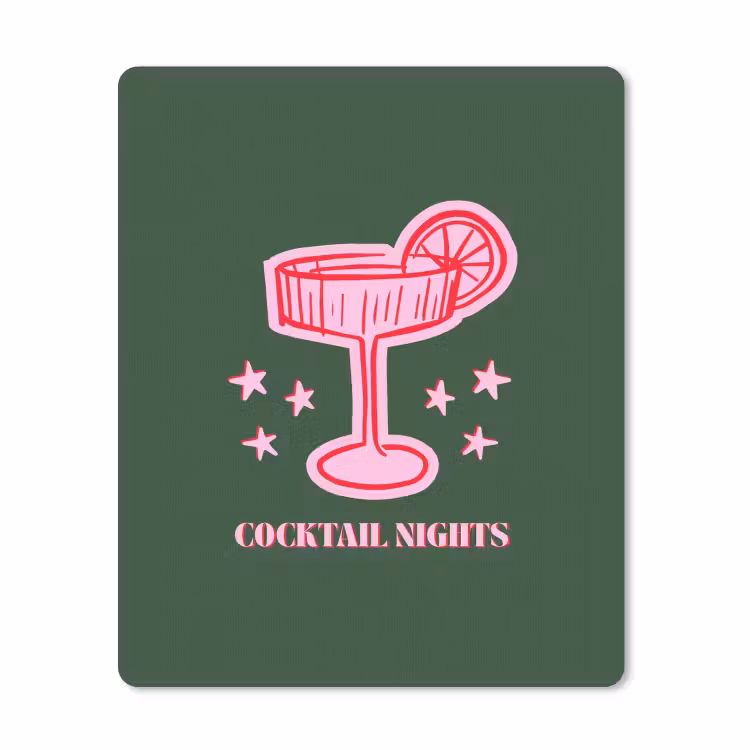 Muismat - Cocktail - Kerst - Roze - Groen — 1
