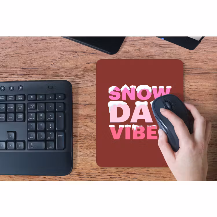 Muismat - Kerst - Tekst - Sneeuw - Rood - Roze — 3