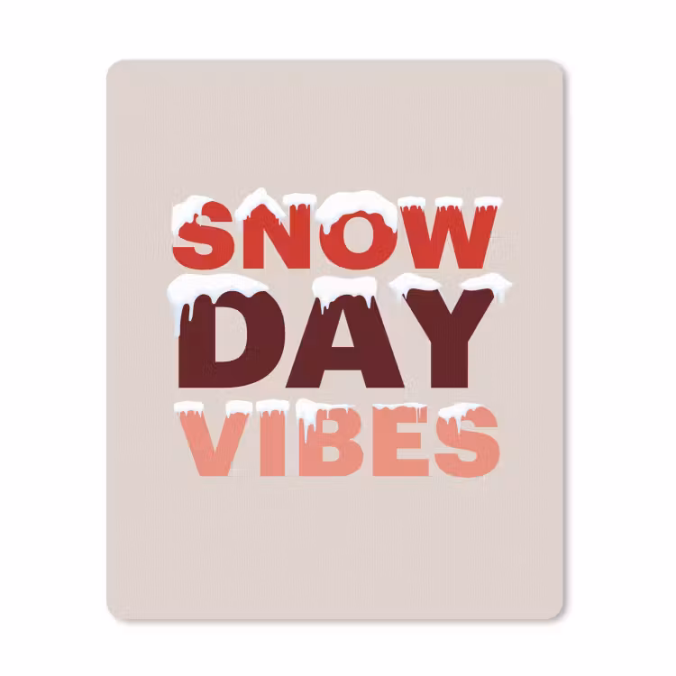 Muismat - Sneeuw - Kerst - Tekst - Rood — 1