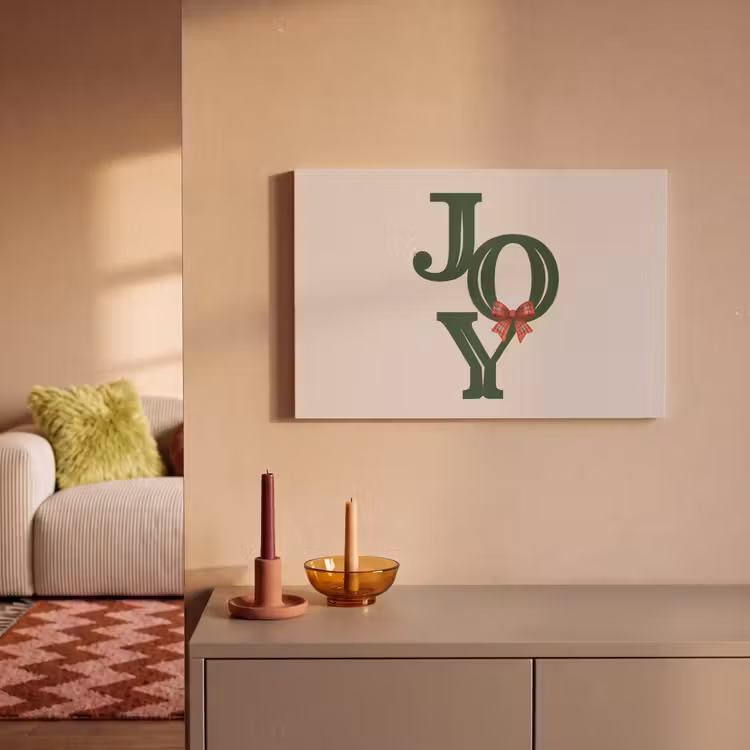 Canvas schilderij - Tekst - Kerst - Groen — 1