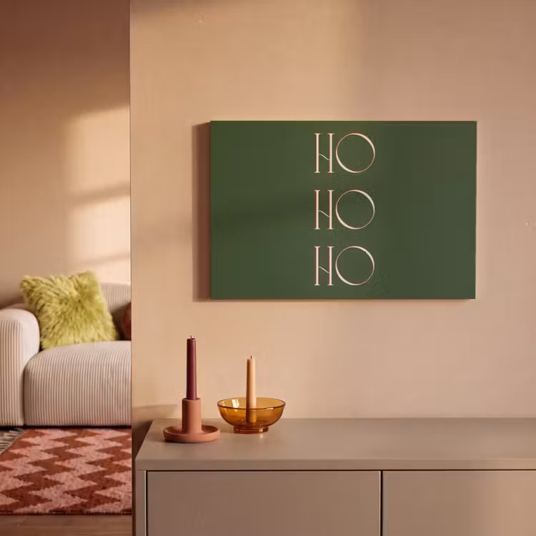Canvas schilderij - Tekst - Kerst - Modern - Groen — 1