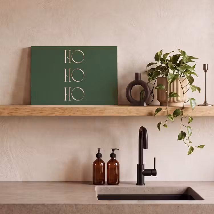 Canvas schilderij - Tekst - Kerst - Modern - Groen — 2