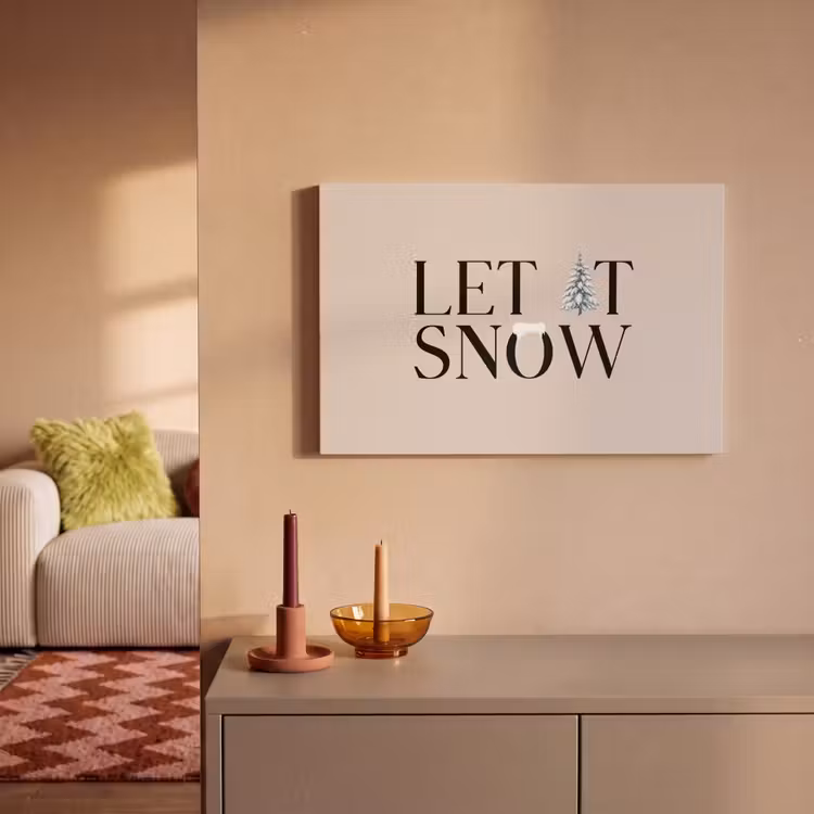 Canvas schilderij - Tekst - Kerst - Sneeuw — 1