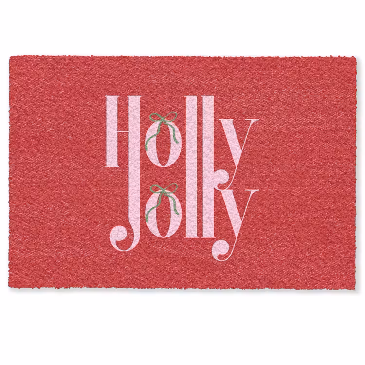 Deurmat - Kerst - Roze - Rood - Tekst — 1