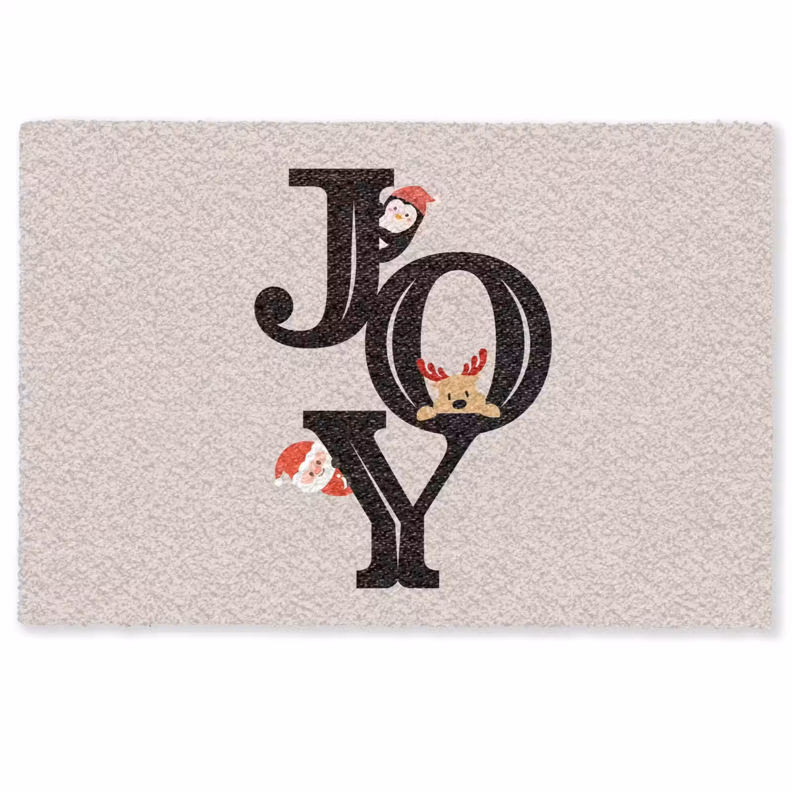 Deurmat - Joy - Animatie - Zwart - Kerst — 1