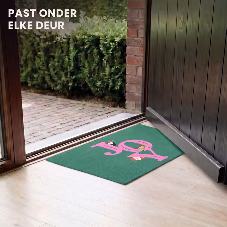 Deurmat - Joy - Kerst - Animatie - Roze - Groen — 7