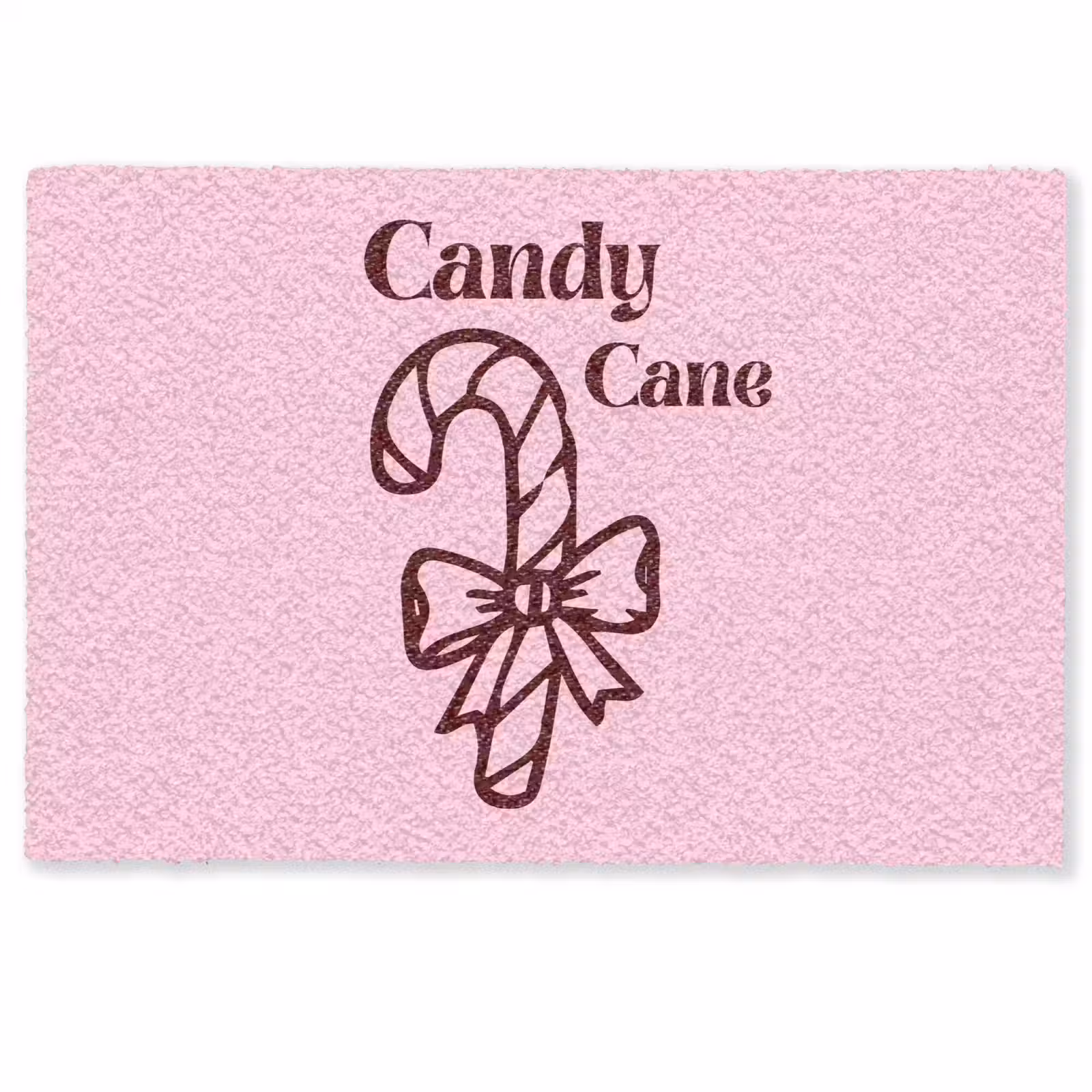Deurmat - Kerst - Snoep - Tekst - Bruin - Roze — 1