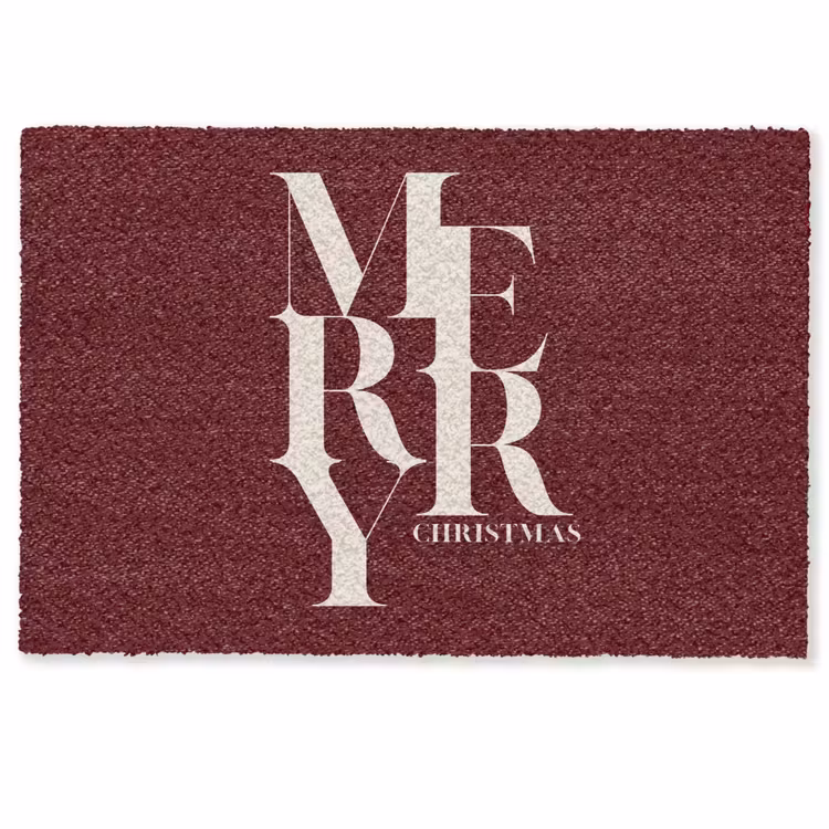 Deurmat - Merry - Tekst - Donker - Rood — 1