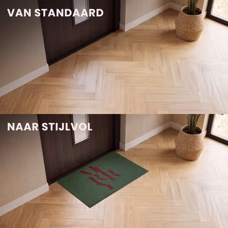 Deurmat - Merry - Tekst - Groen - Kerst — 3