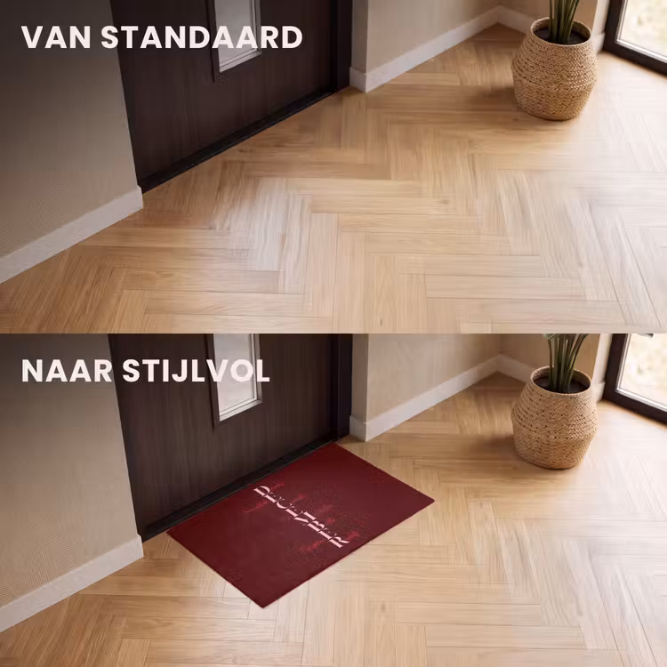 Deurmat - December - Tekst - Kerst - Burgundy — 3