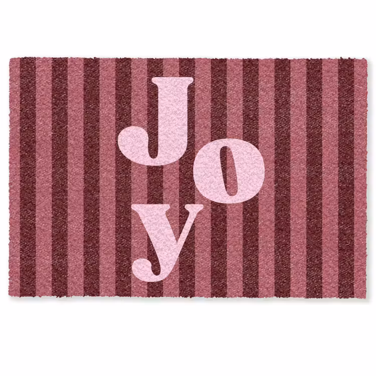 Deurmat - Joy - Kerst - Tekst - Roze — 1