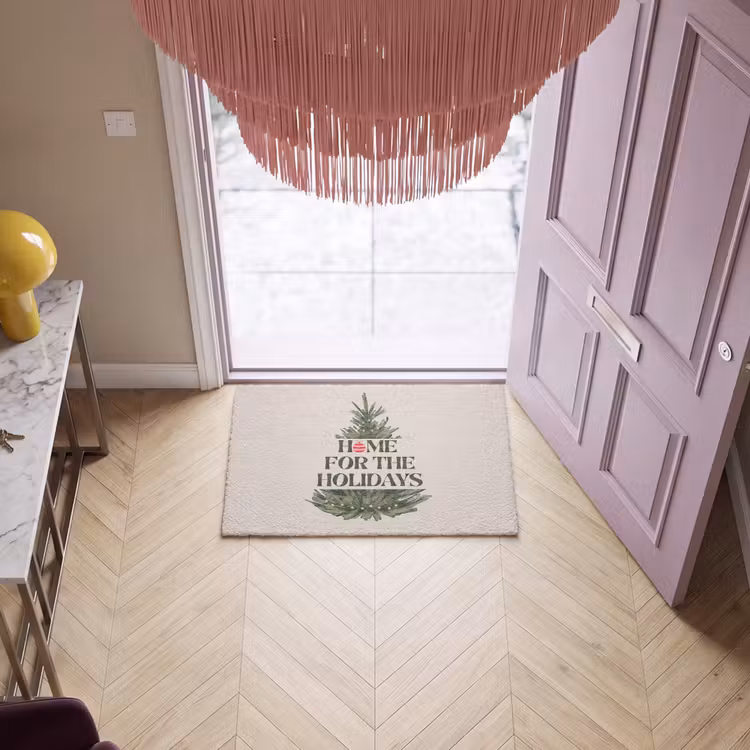 Deurmat - Kerst - Tekst - Kerstboom - Beige — 4