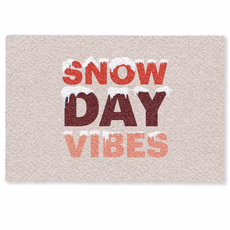 Deurmat - Sneeuw - Kerst - Tekst - Rood — 1