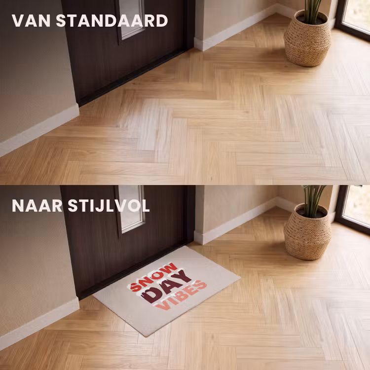 Deurmat - Sneeuw - Kerst - Tekst - Rood — 3