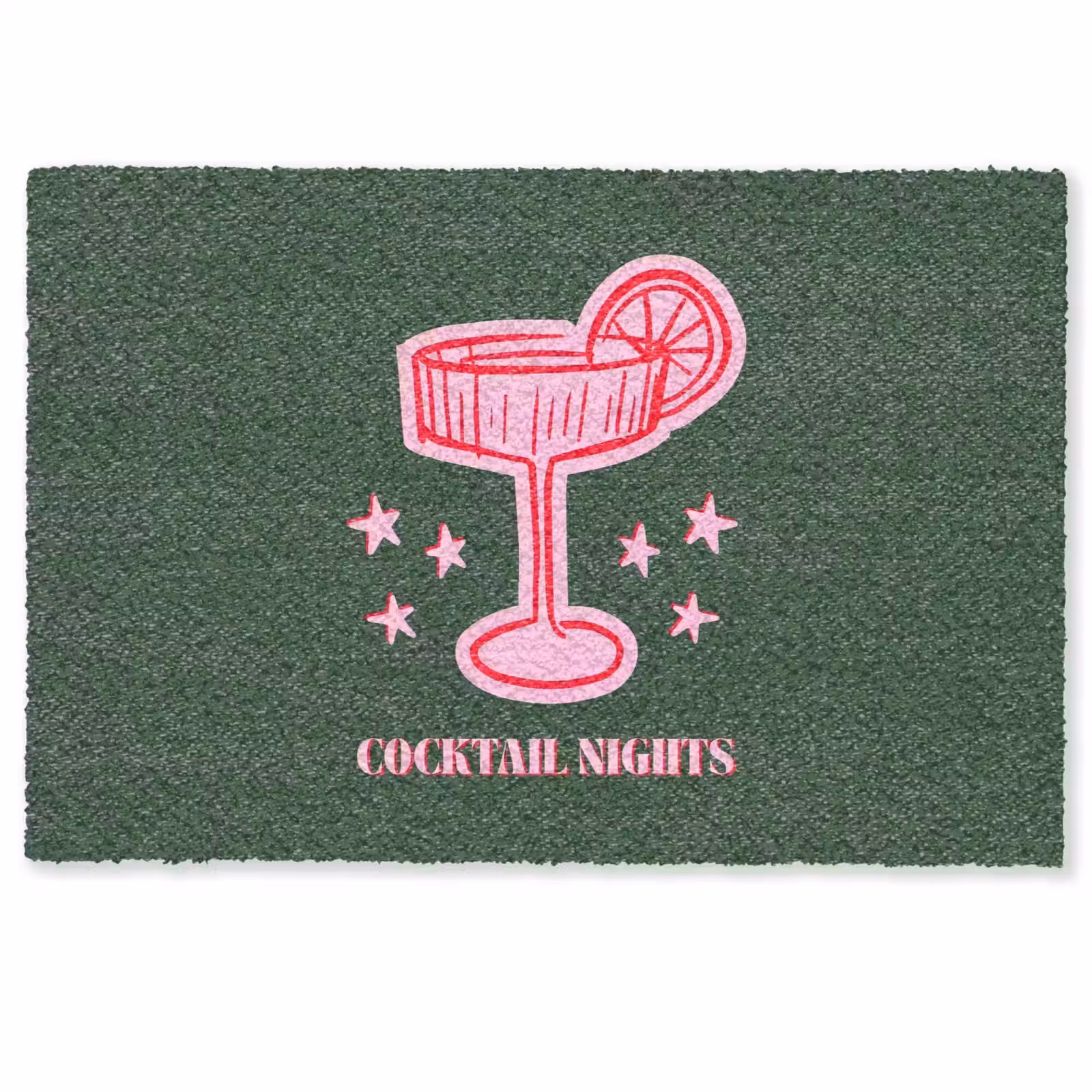Deurmat - Cocktail - Kerst - Roze - Groen — 1