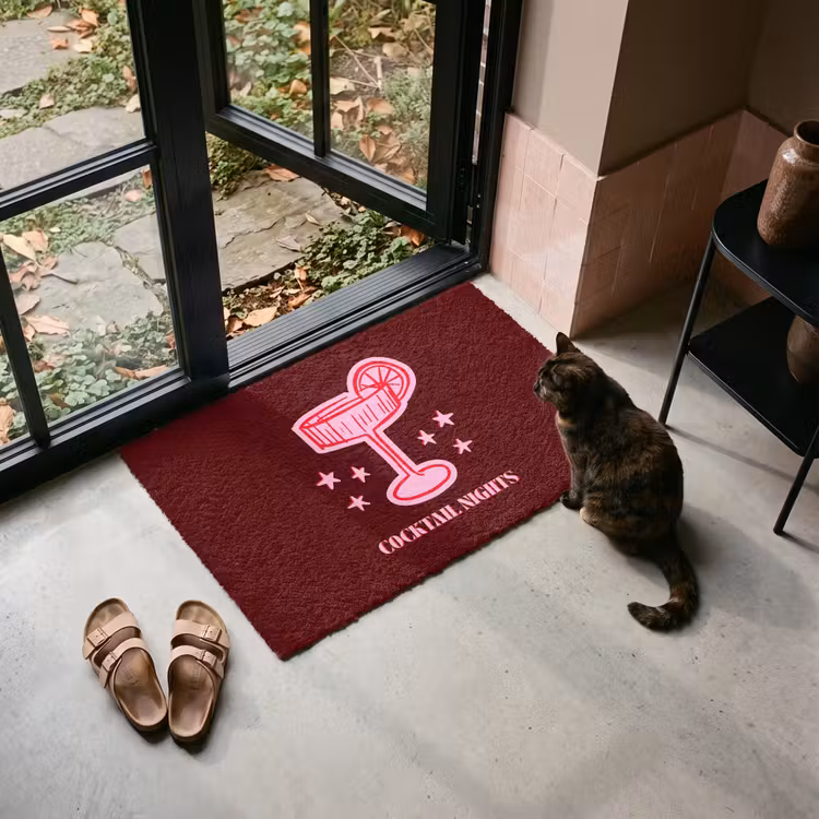 Deurmat - Cocktail - Kerst - Burgundy - Roze — 2