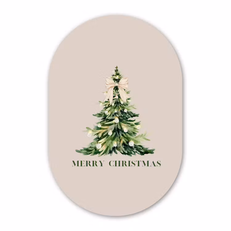 Muurovaal - Kerst - Kerstboom - Tekst — 3
