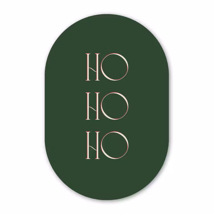 Muurovaal - Tekst - Kerst - Modern - Groen — 3