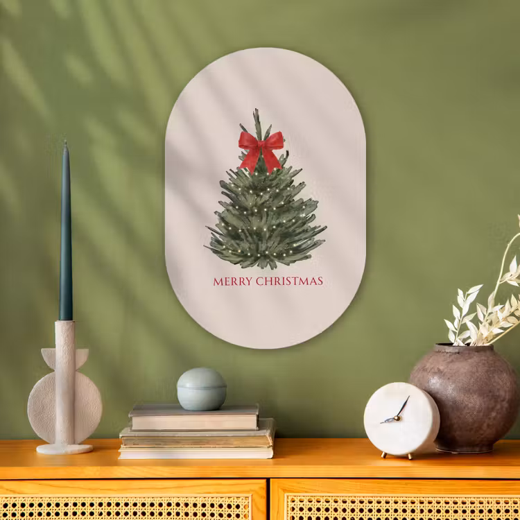 Muurovaal - Tekst - Kerst - Kerstboom — 2