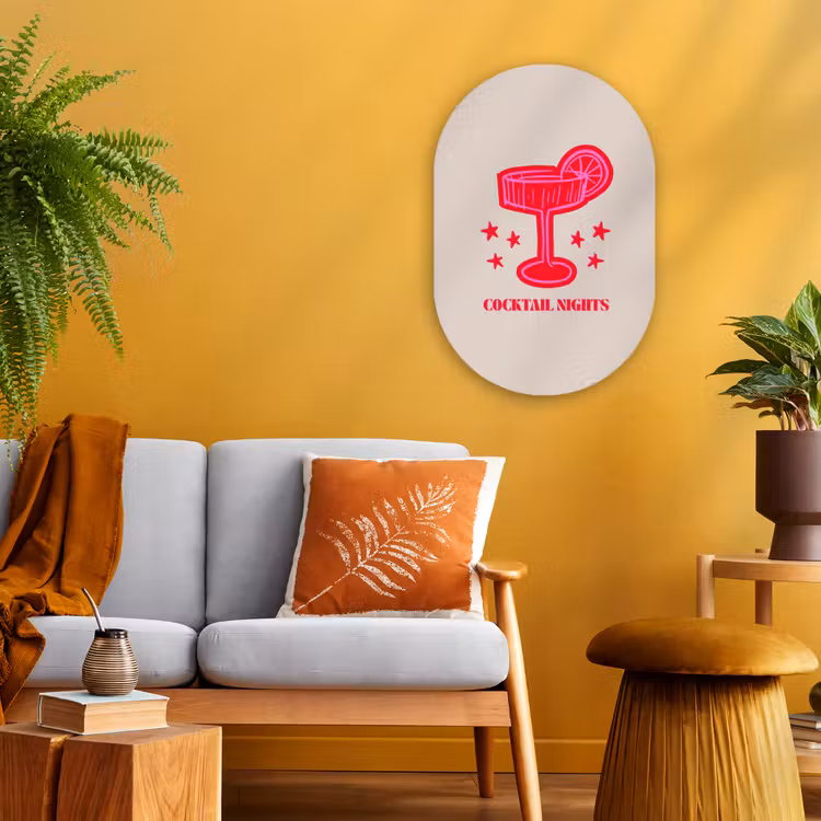 Muurovaal - Cocktail - Kerst - Beige - Roze — 2