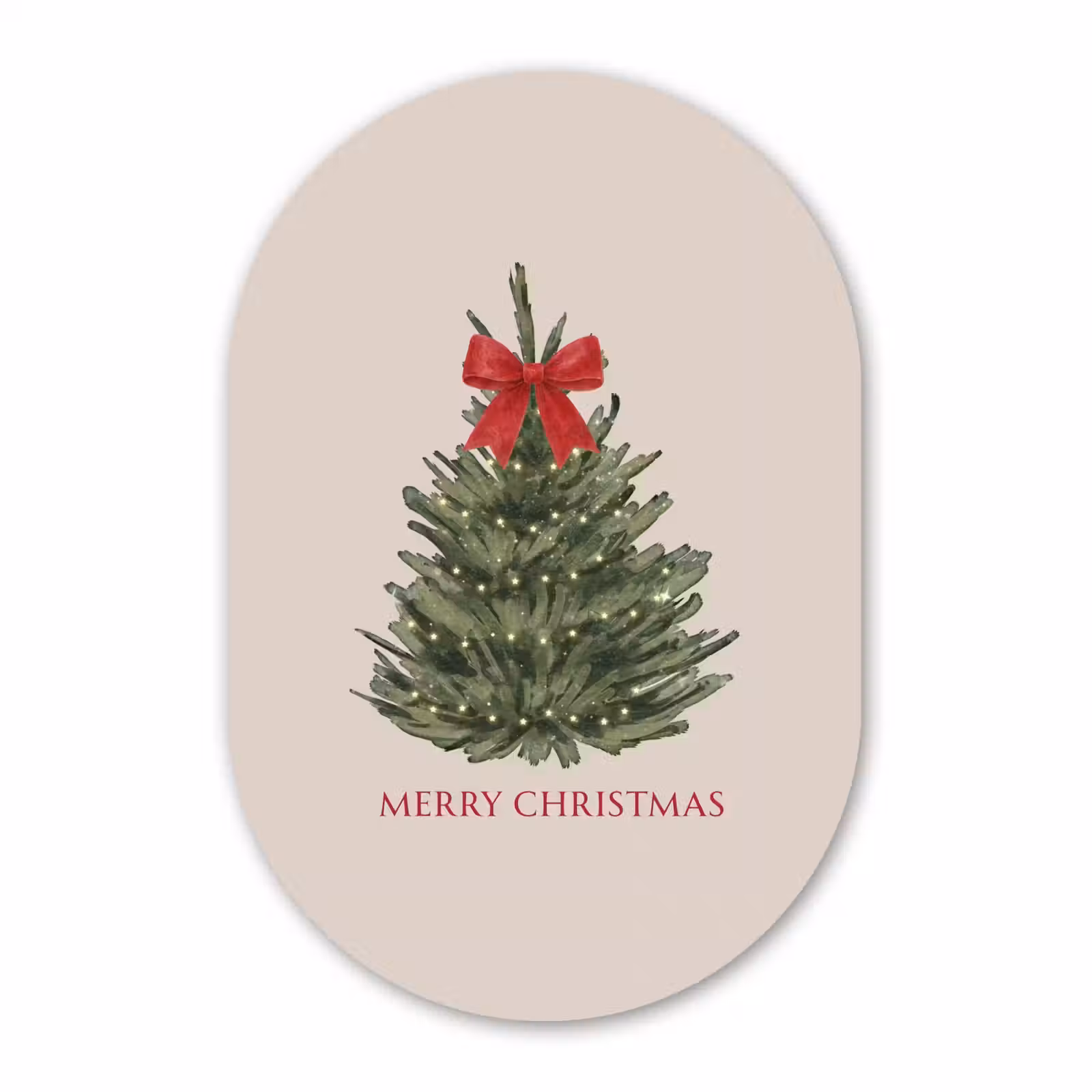 Muurovaal glas - Tekst - Kerst - Kerstboom — 1