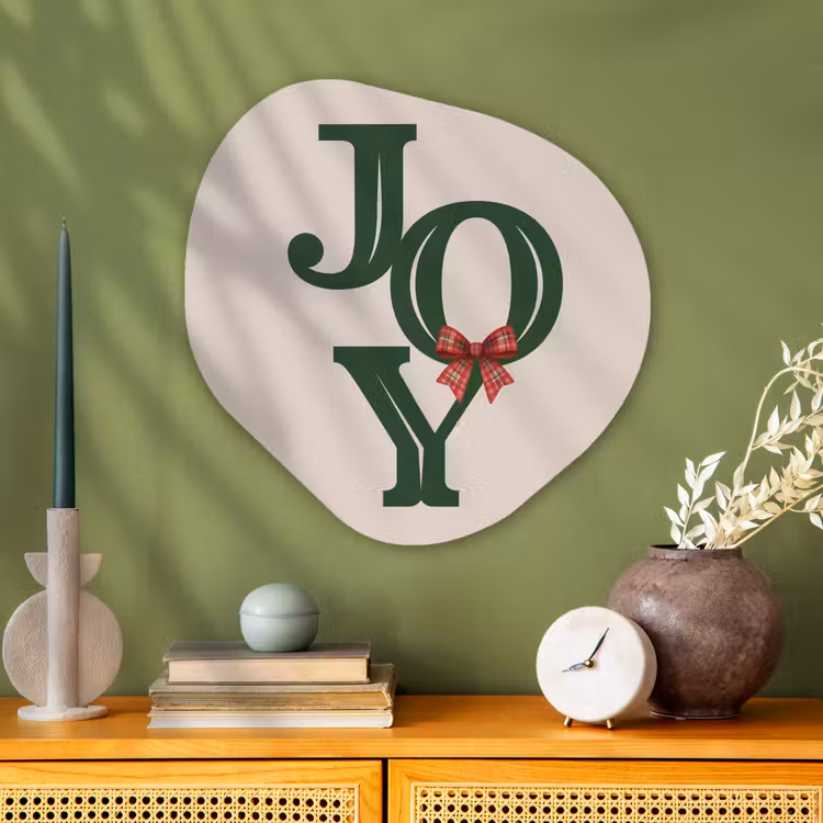 Organisch schilderij glas - Tekst - Kerst - Groen — 2