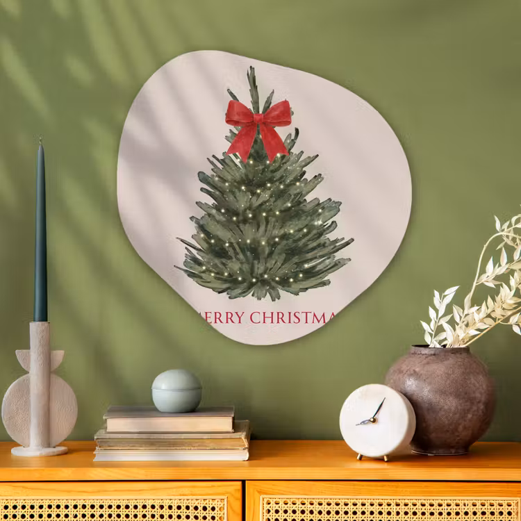 Organisch schilderij glas - Tekst - Kerst - Kerstboom — 2
