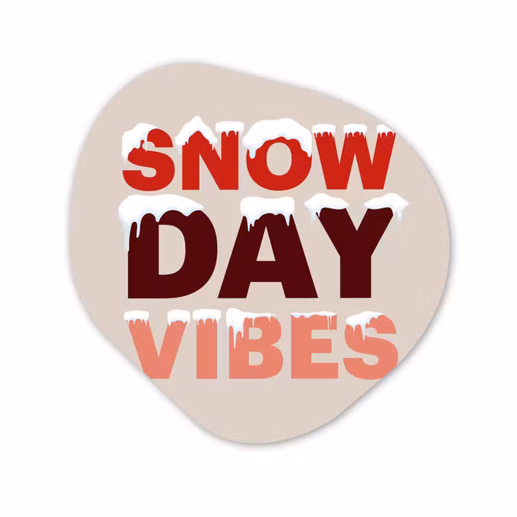 Organisch schilderij glas - Sneeuw - Kerst - Tekst - Rood — 1