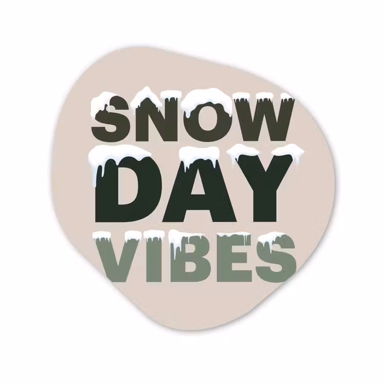Organisch schilderij glas - Sneeuw - Tekst - Kerst - Beige — 1