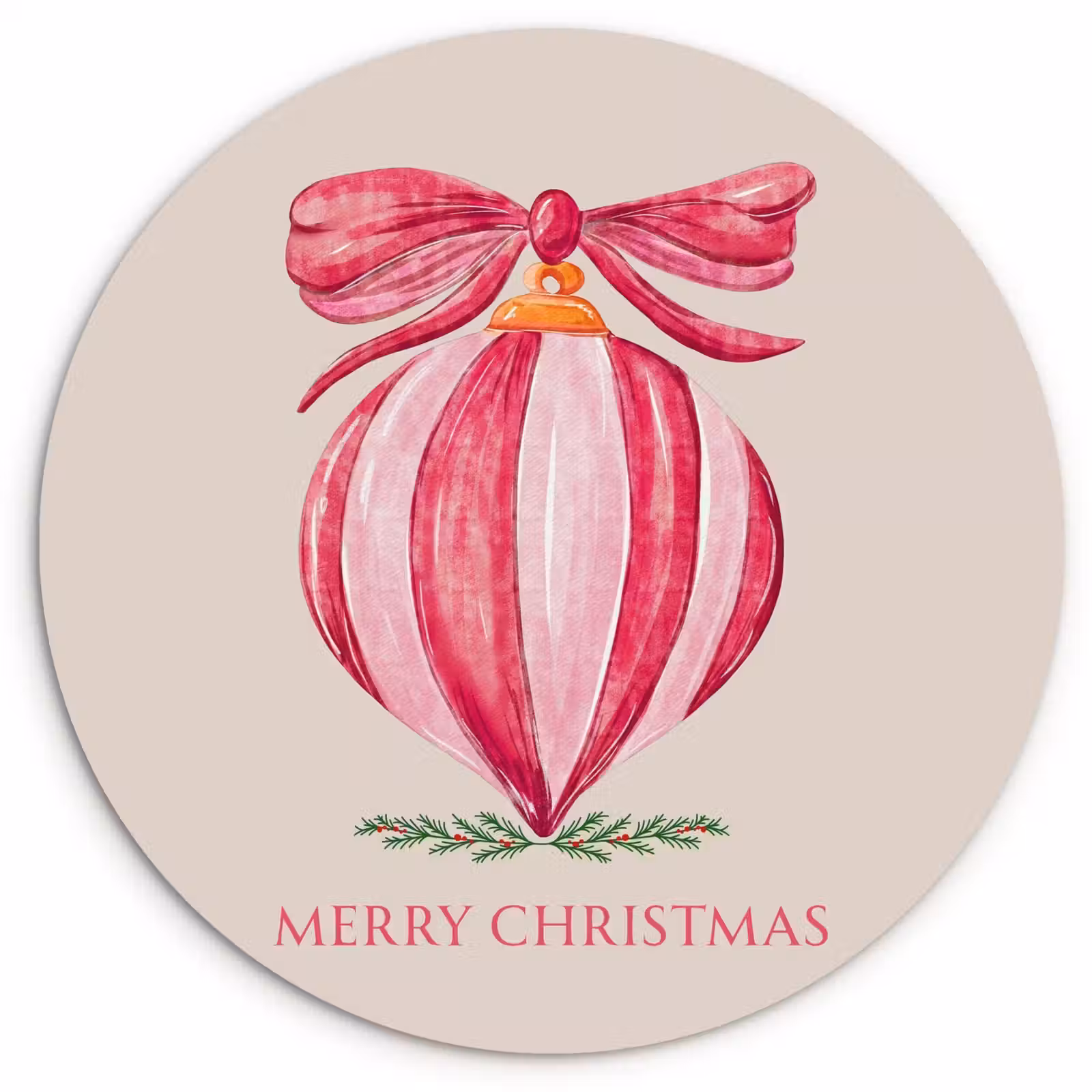 Muurcirkel glas - Kerst - Kerstbal - Tekst — 1