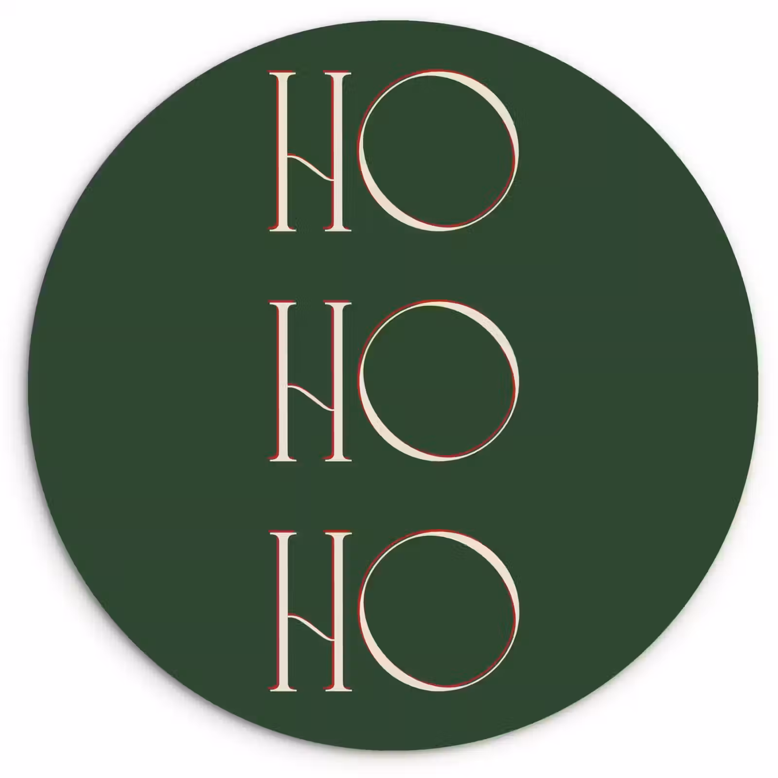 Muurcirkel glas - Tekst - Kerst - Modern - Groen — 1
