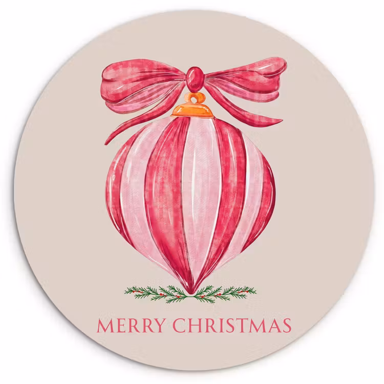 Muurcirkel glas - Kerst - Kerstbal - Tekst — 1