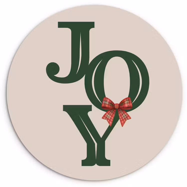Muurcirkel glas - Tekst - Kerst - Groen — 1