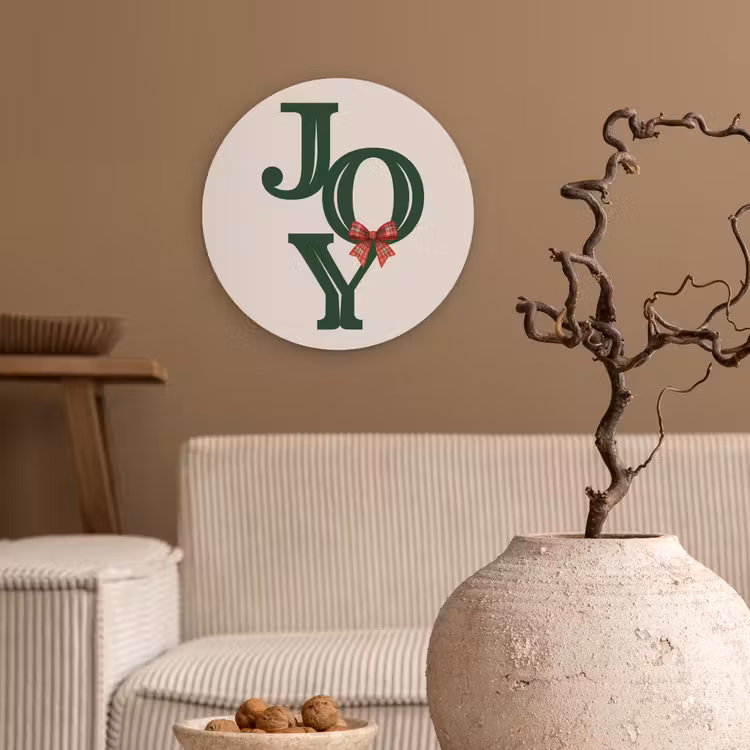 Muurcirkel glas - Tekst - Kerst - Groen — 2