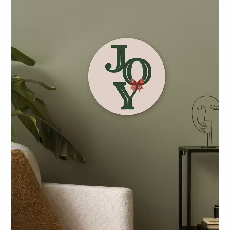 Muurcirkel glas - Tekst - Kerst - Groen — 3