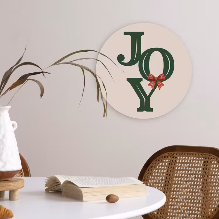 Muurcirkel glas - Tekst - Kerst - Groen — 4