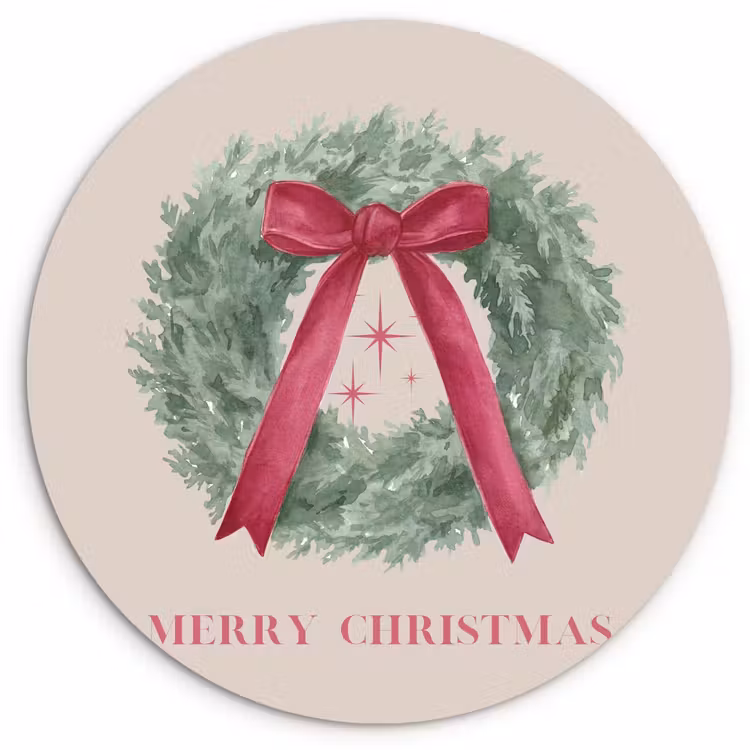 Muurcirkel glas - Winter - Kerst - Tekst — 1